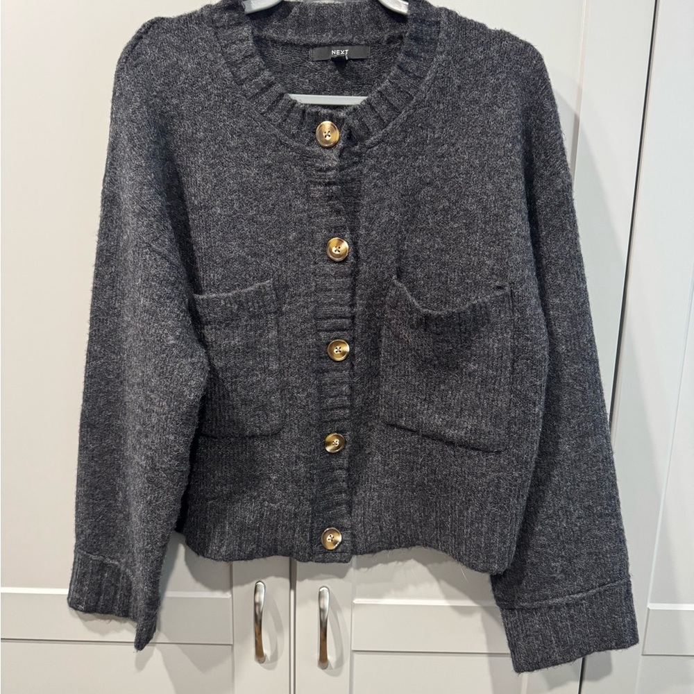 Next Charcoal Cardigan NWOT